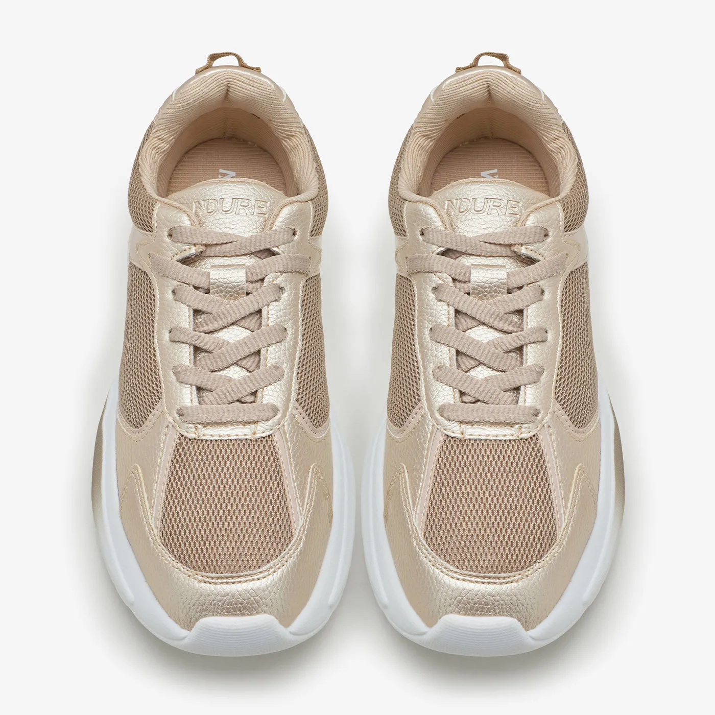 Energy Returning Midsole Women??s Metallic Effect Sneakers