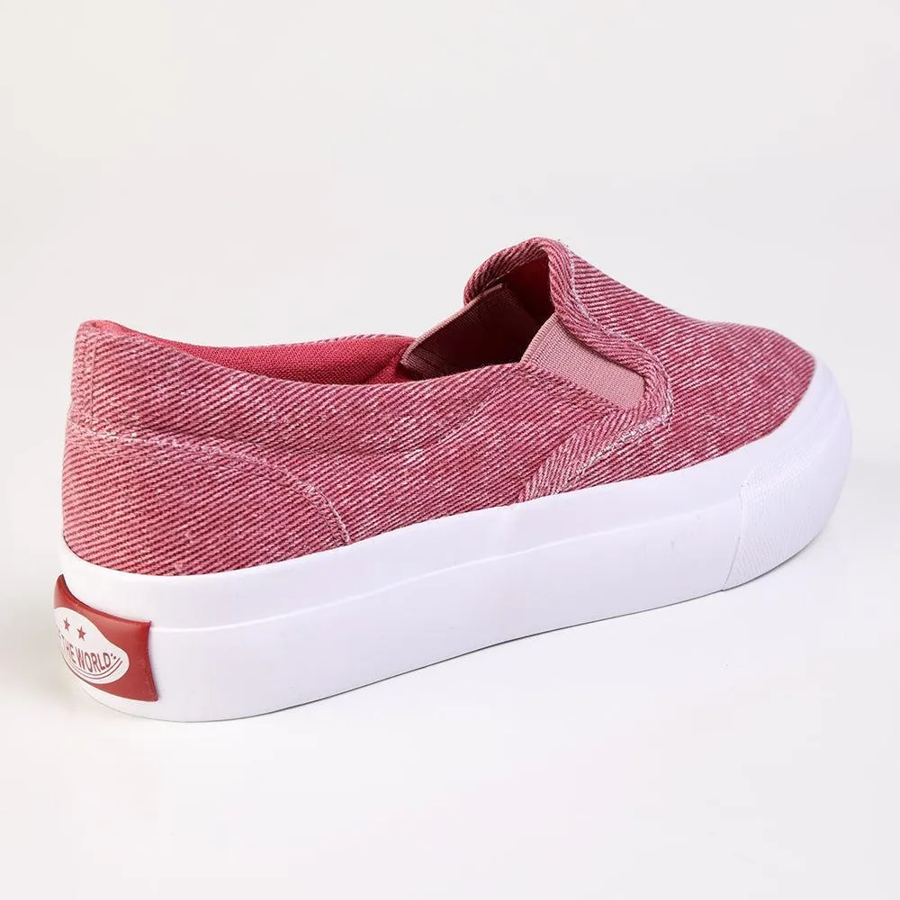 functionality Breathable Collar Padding DiDirect Ladies Fashion Vulcanized Sneakers - Pink