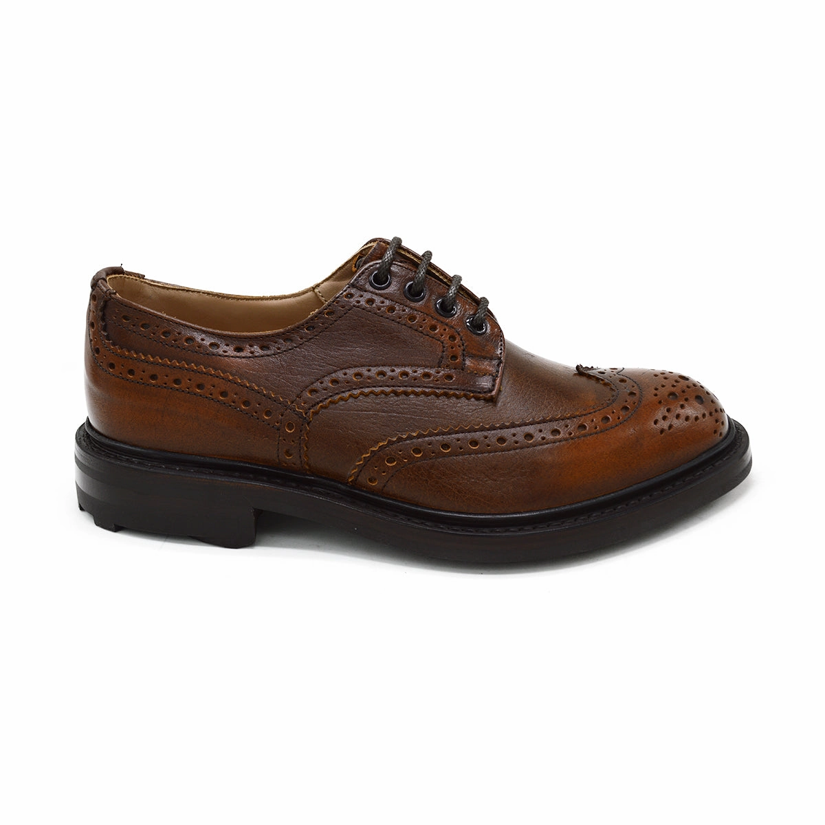Professional Walk Footwear Basic Trickers Bourton Country Shoe | Derby Brogues (Caramel)