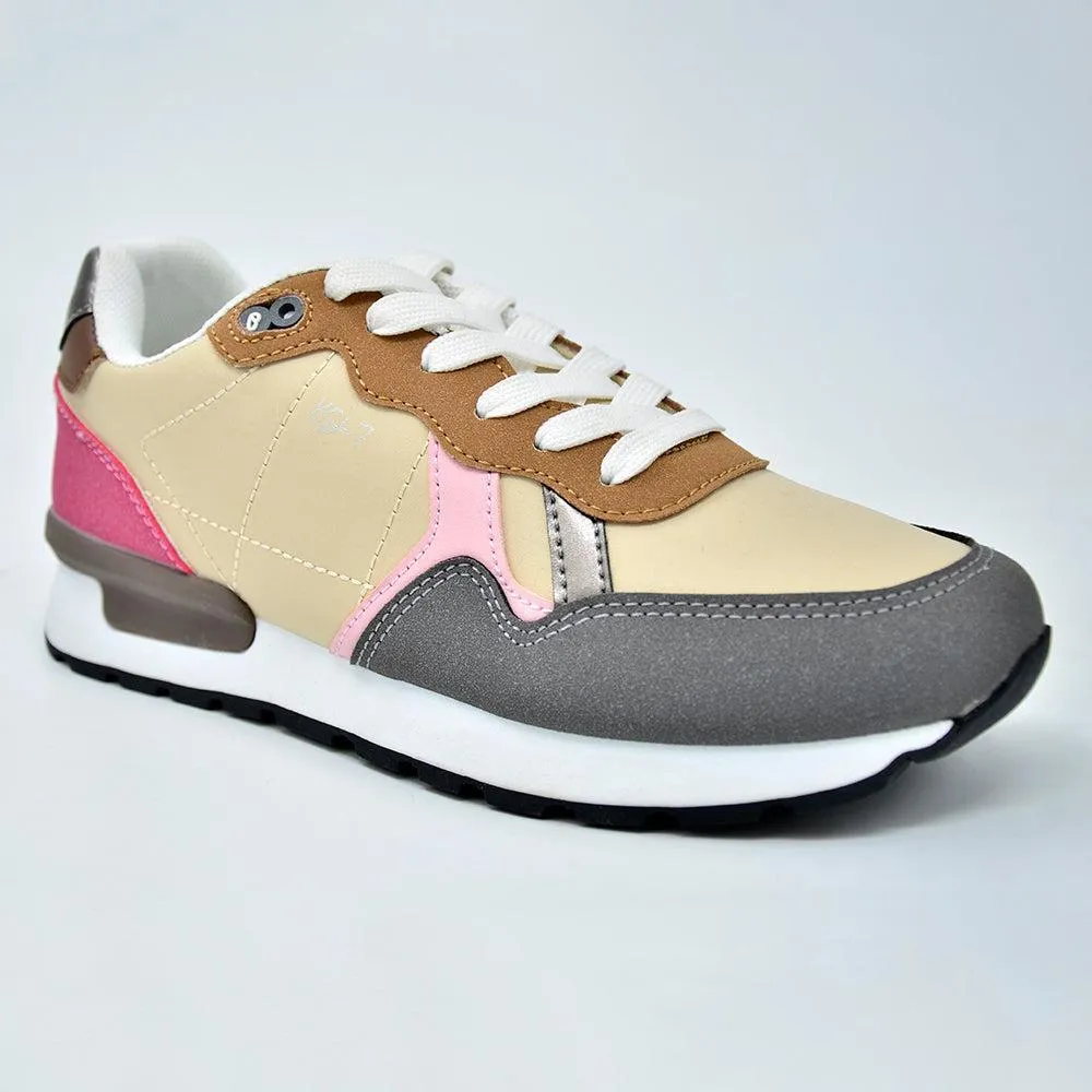 Fresh Walk Travel Ease K-STAR 7 Vesper Sneaker - Pink/Brown
