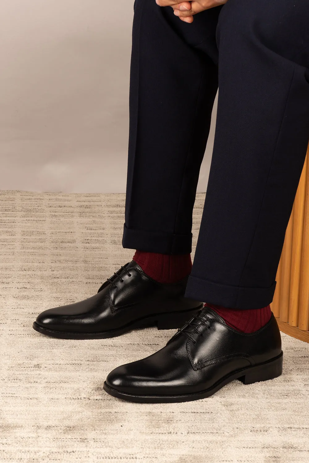 Edison Full Black Polished Look Occasion Sharp