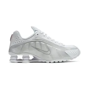 Shock Absorbing Secure Sole Nike Shox R4 'White Metallic Silver' Women's Shoes