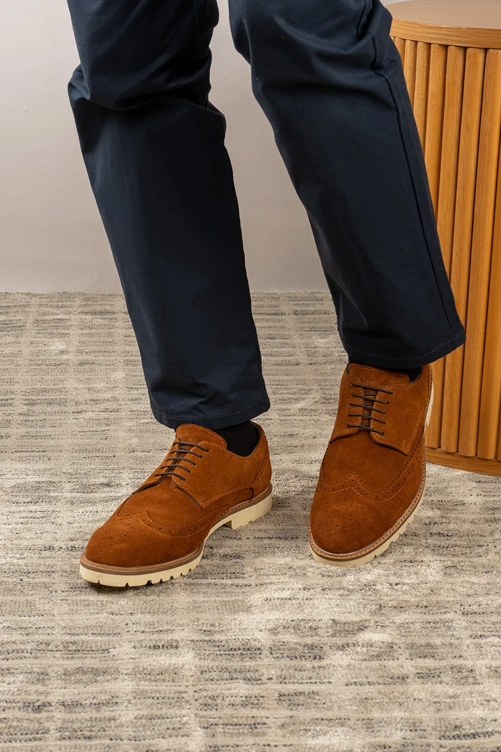 Edge Core Eli Brown Suede Wide Fit