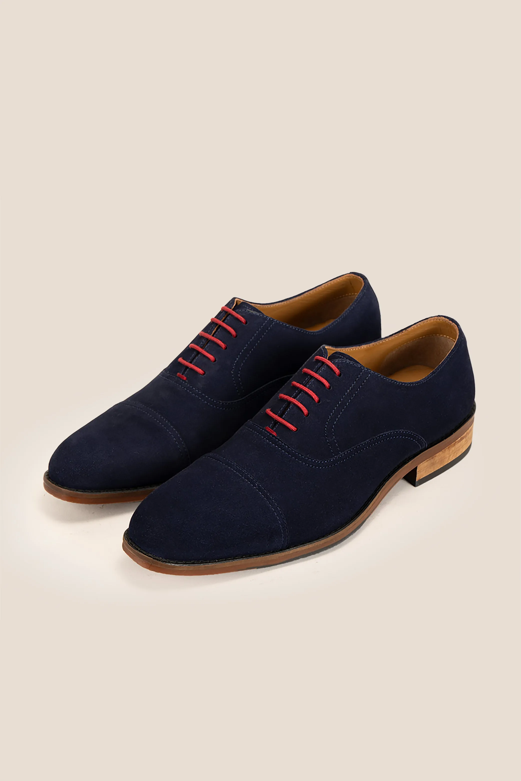 Elise Navy Suede Cushioned Feel Lace Up