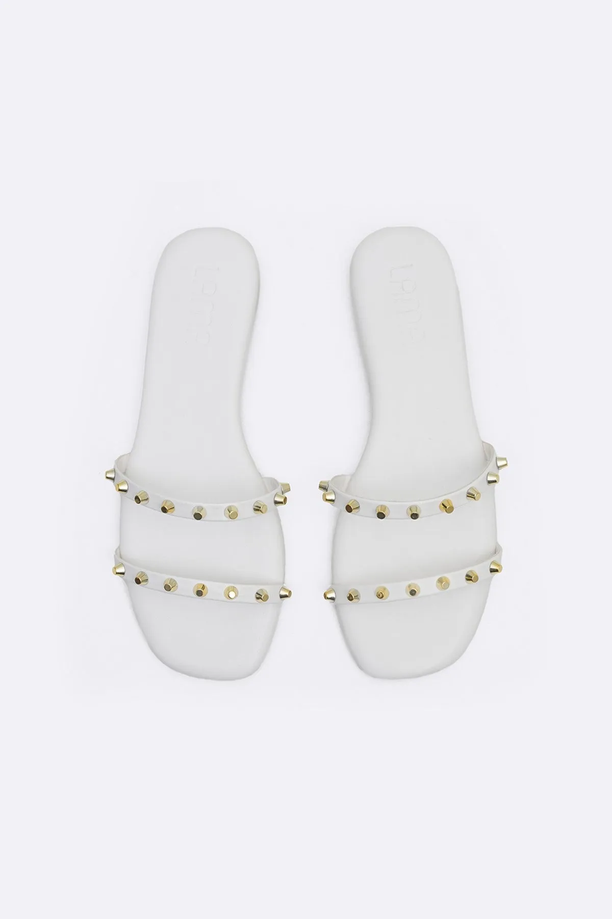 MINIMAL STUDDED SLIDES Embroidered