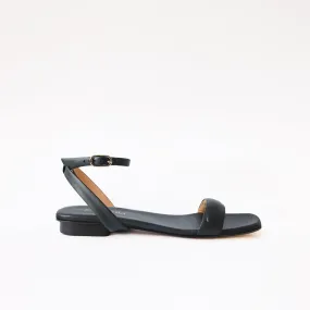 Black Flat Swap Sandal Slip Resistant Grip Luxe sole
