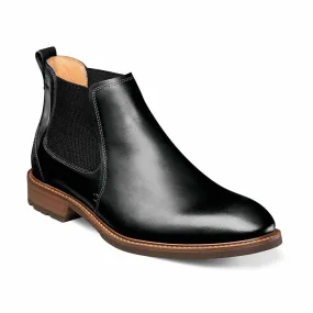 Running Comfort Men's Lodge Plain Toe Black Crazy Horse