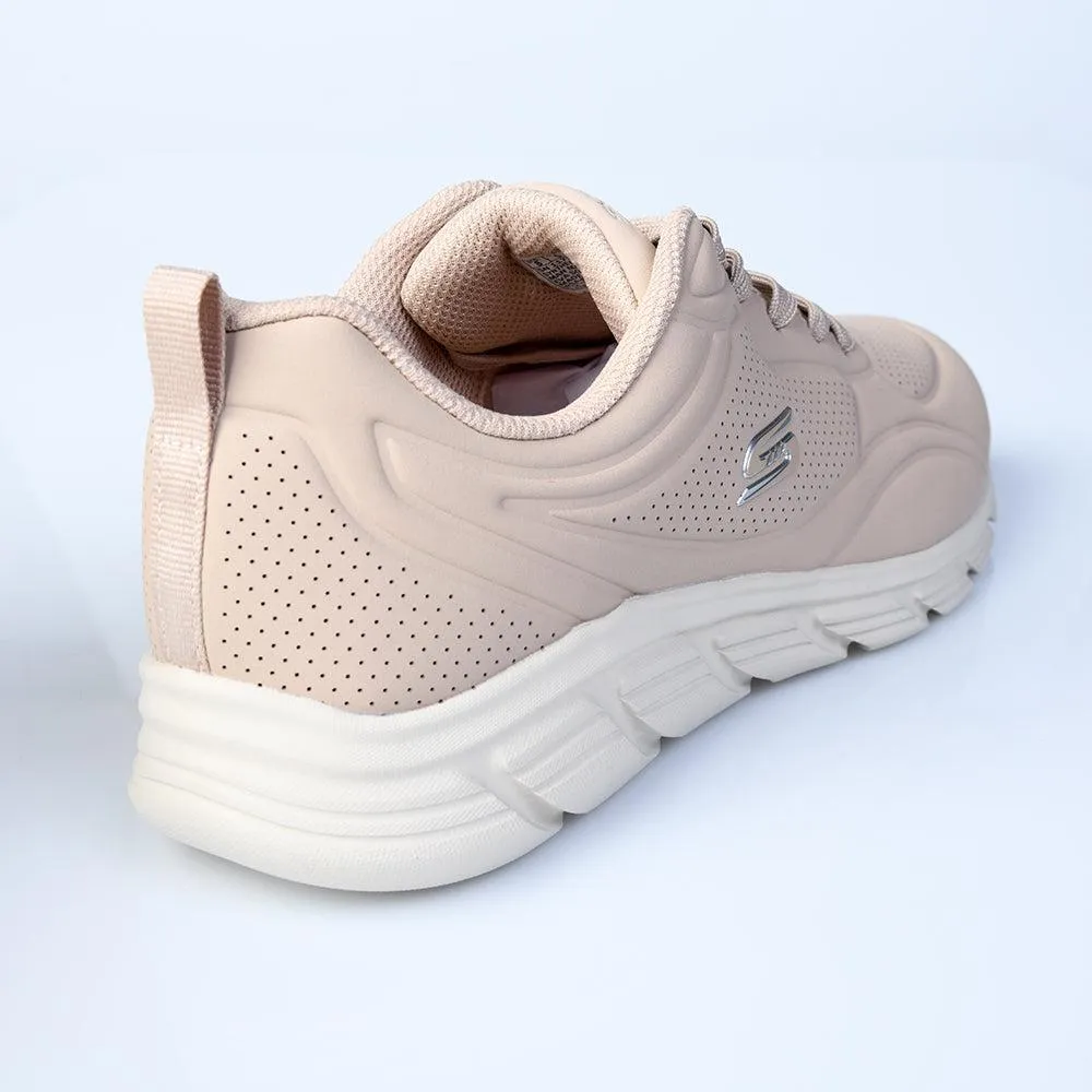 Arch Support System Skechers Bobs Flex LO Lace Sneaker - Tan