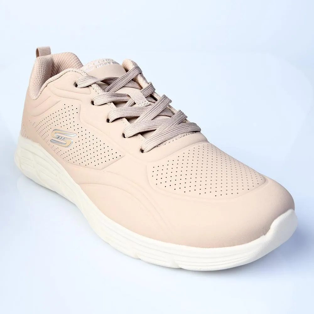Modern Form ScratchResistantSurface Skechers Bobs Flex LO Lace Sneaker - Tan