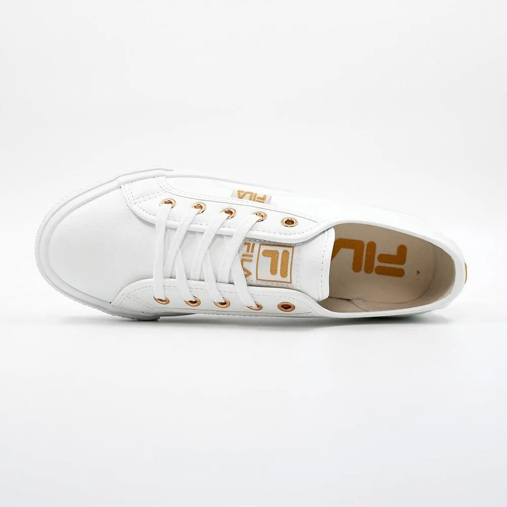 FILA Alessia MM Platform Sneaker - Gold/White Training Ready