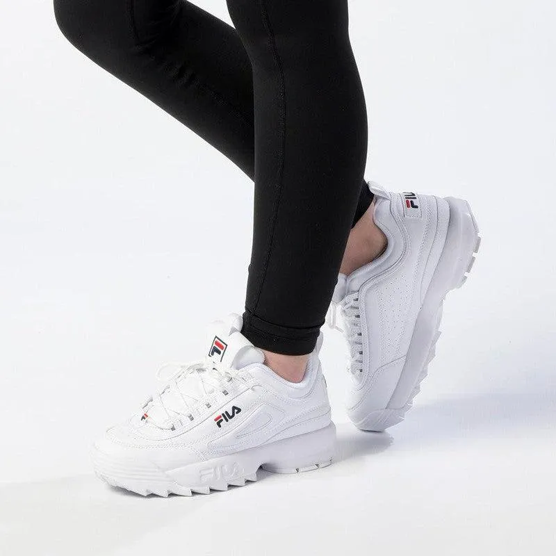 EVA Composite FILA Disruptor II Ladies Sneaker - Fila White /Fila Navy /Fila Red