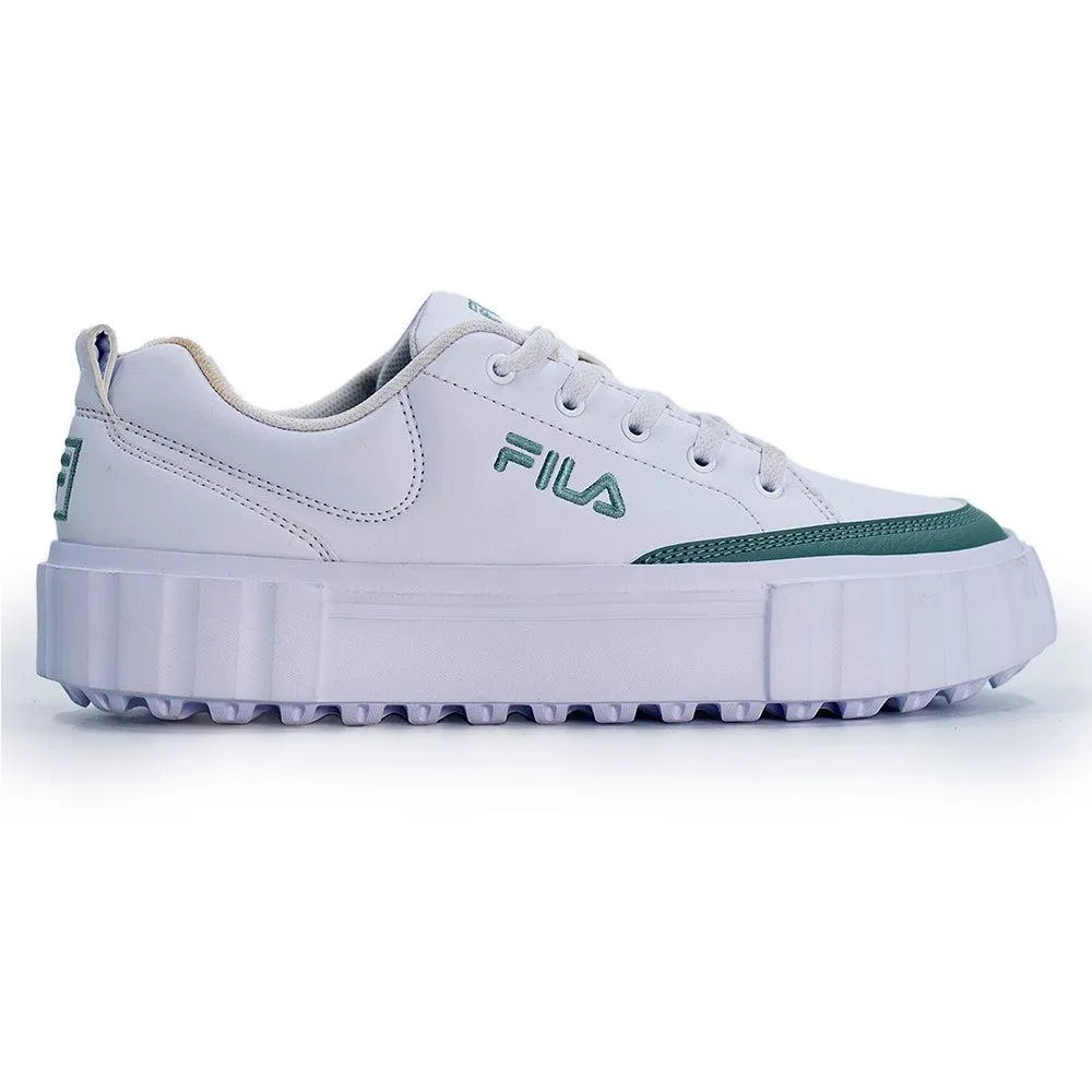 FILA Sandblast Lite Lace Sneaker - Bright White/Misty Jade Dual Layer Foam
