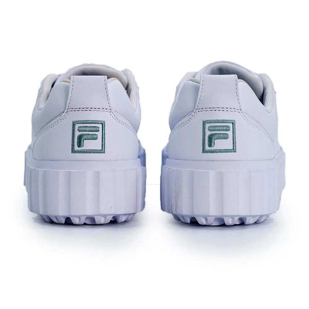 FILA Sandblast Lite Lace Sneaker - Bright White/Misty Jade Eco Friendly Recycled Materials Flattering wear