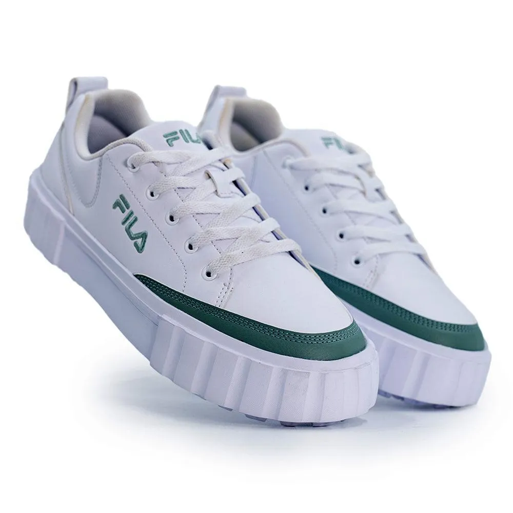 FILA Sandblast Lite Lace Sneaker - Bright White/Misty Jade Anti Collision Toe