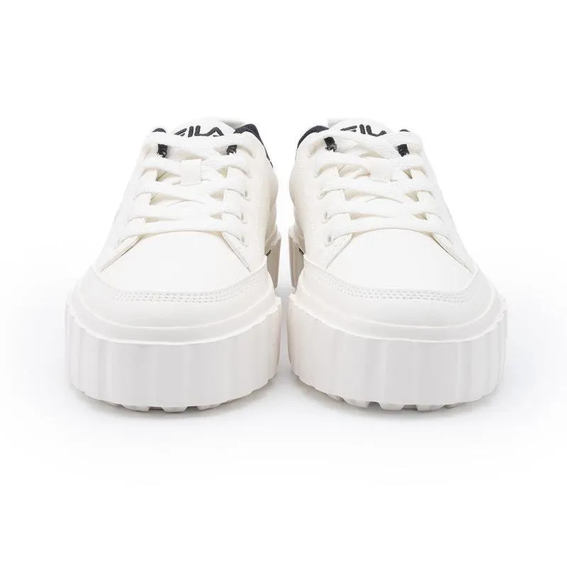FILA Sandblast Lite Sneaker - Snow White / Black Comfort Grip Fashionable Look
