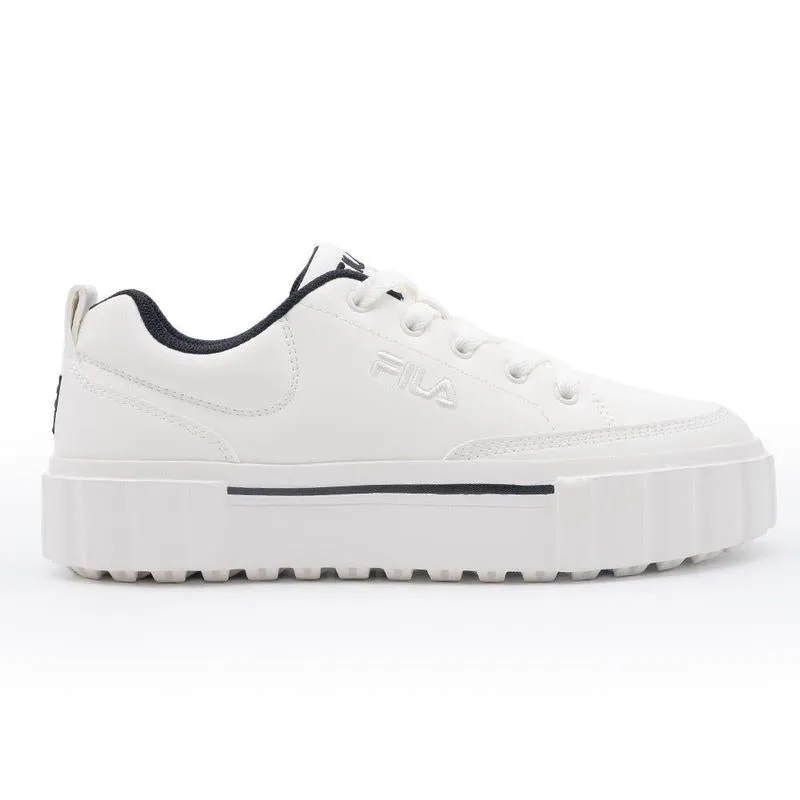 FILA Sandblast Lite Sneaker - Snow White / Black Abrasion Proof Toe Guard
