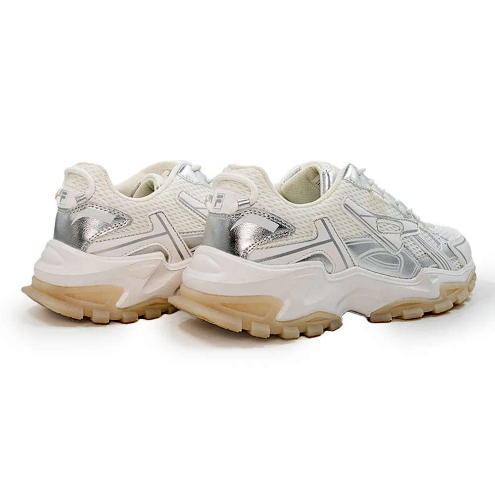 FILA Zia Lace Sneaker - White/Silver Secure Lace System