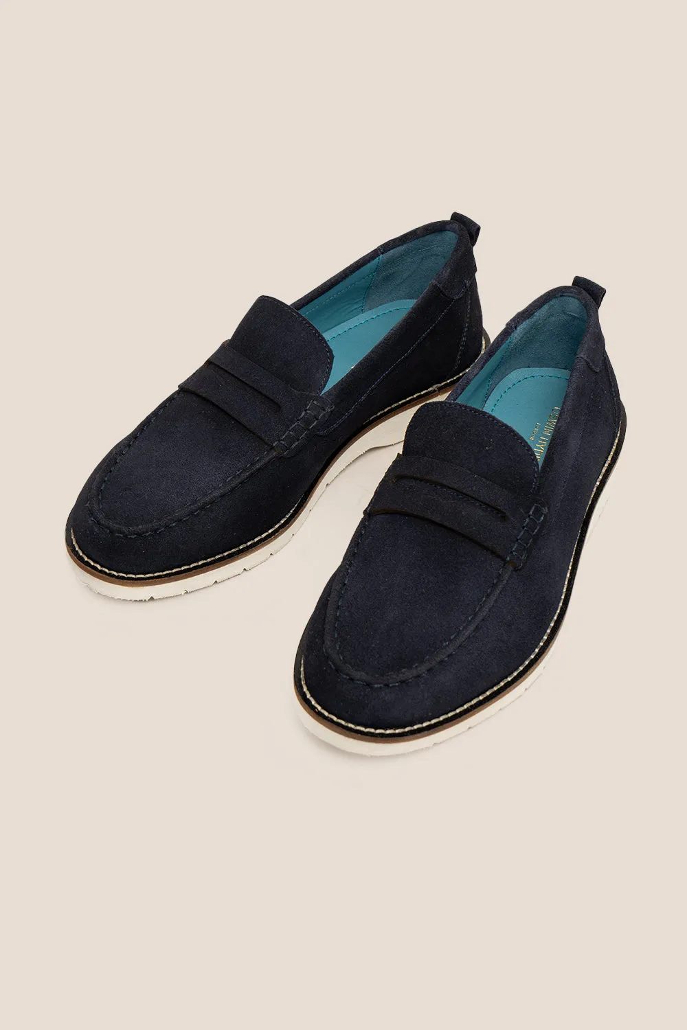 Finn Suede Navy Comfortable