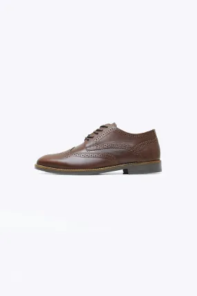FORMAL LEATHER BROGUES commuters Distinctive chic