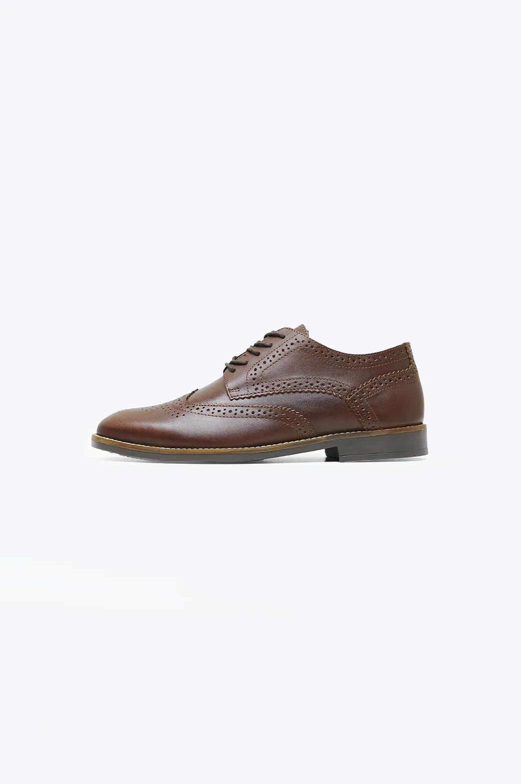 FORMAL LEATHER BROGUES commuters Distinctive chic