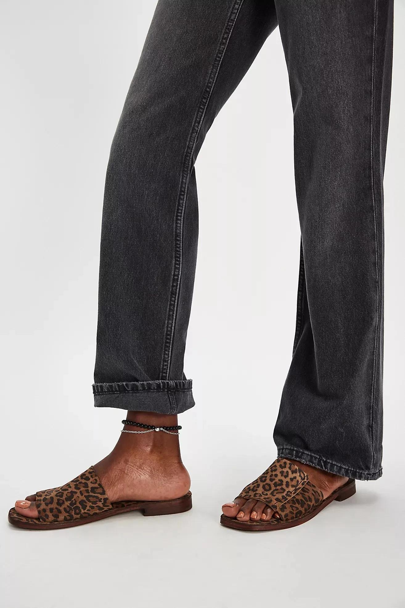 Working Free People Verona Slide Sandal - Leopard