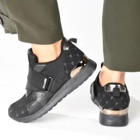 Rollbar Stability Controls Fashionable Style Pierre Cardin Melanie 2 Elasticated Sneaker - Black