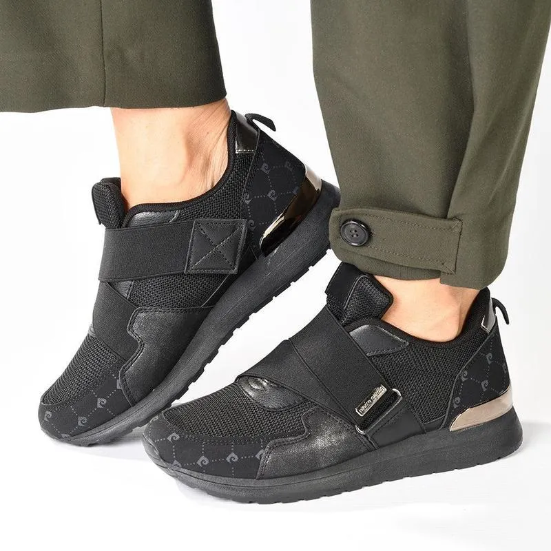 Pierre Cardin Melanie 2 Elasticated Sneaker - Black Structured performance Orthopedic Certified