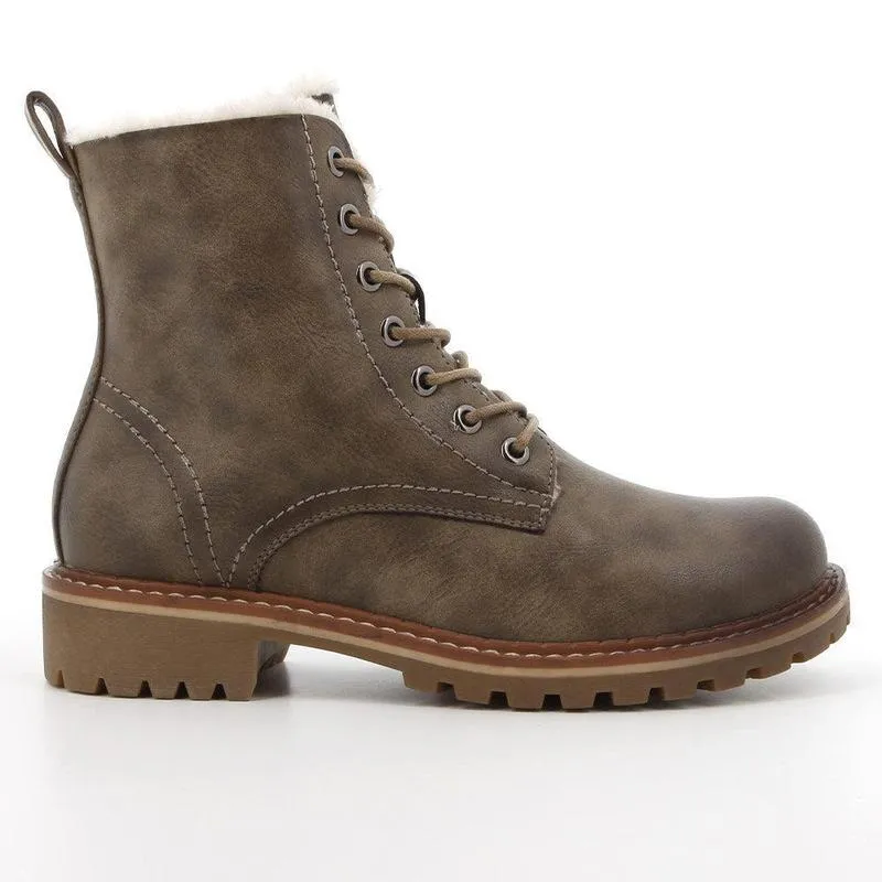 Shock Absorbing Daily Walks Soft Style By Hush Puppies - Soft Karla Ankle Bootie - Khaki