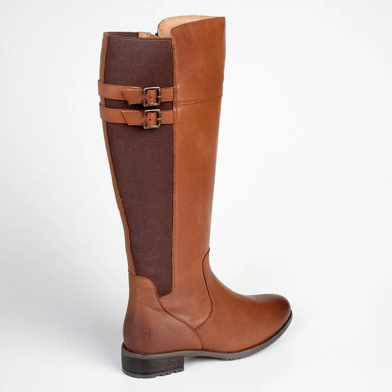 Hush Puppies Leather Arla Rider Boot - Tan City Trek