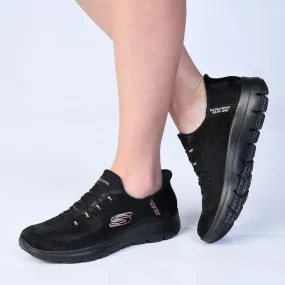 Skechers Summits Slip On Sneaker - Black Gold Balanced Base