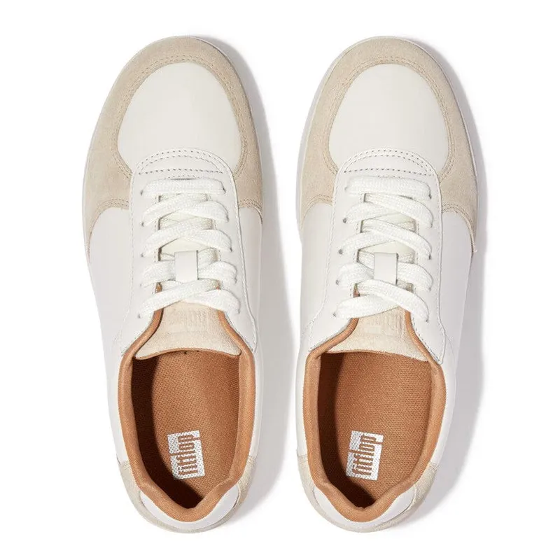 Bounce Back Midsole Fit Flop Rally Suede Back leather Sneaker - White