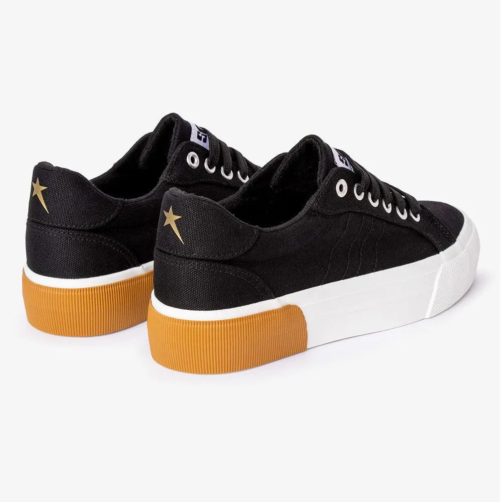 Abrasion Resistant Upper Reflective Detailing Soviet Ladies Taurus Lace Up Sneaker - Black