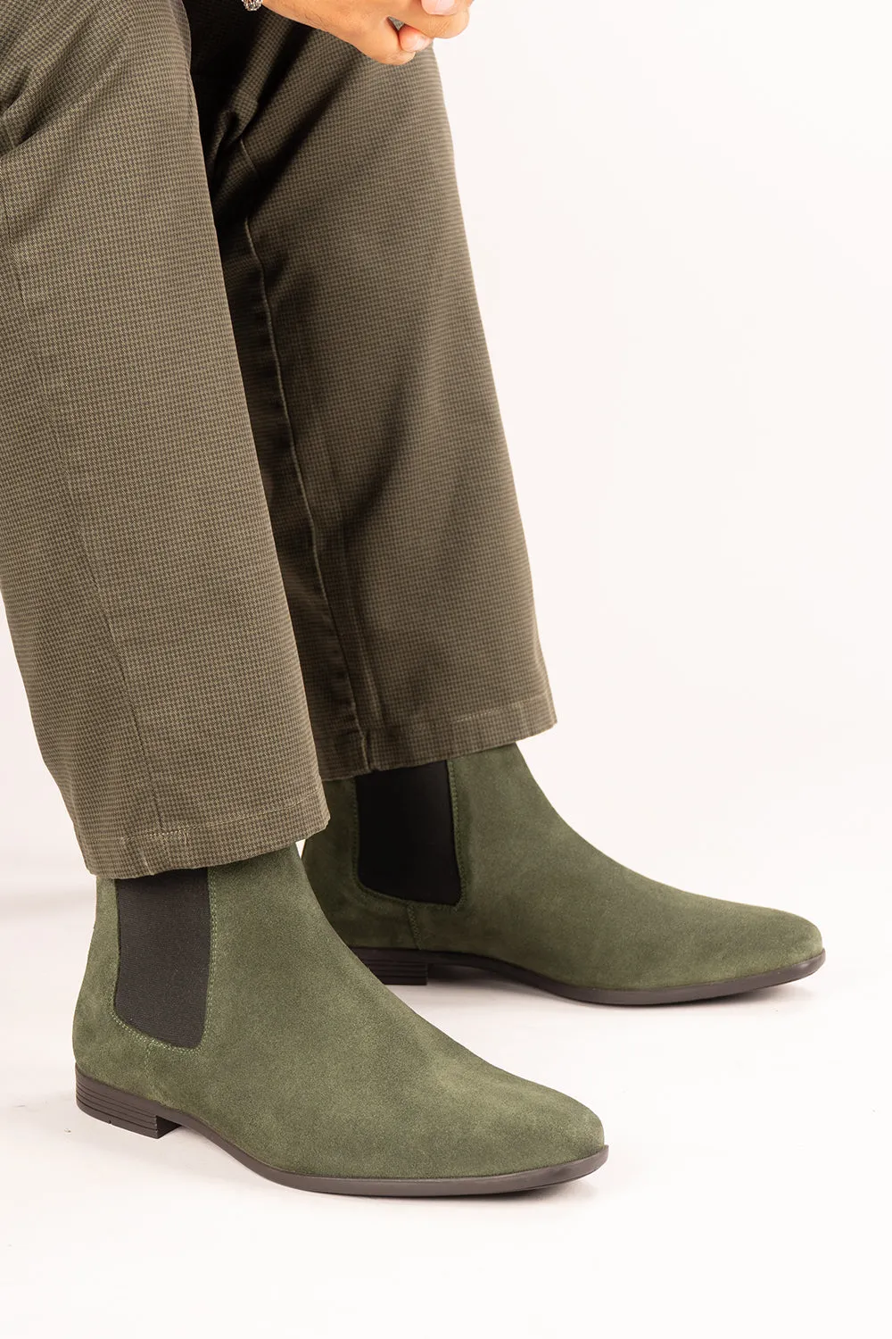 Flexible Frame Rural Traveler Cushioned Fit Darwin Green Suede