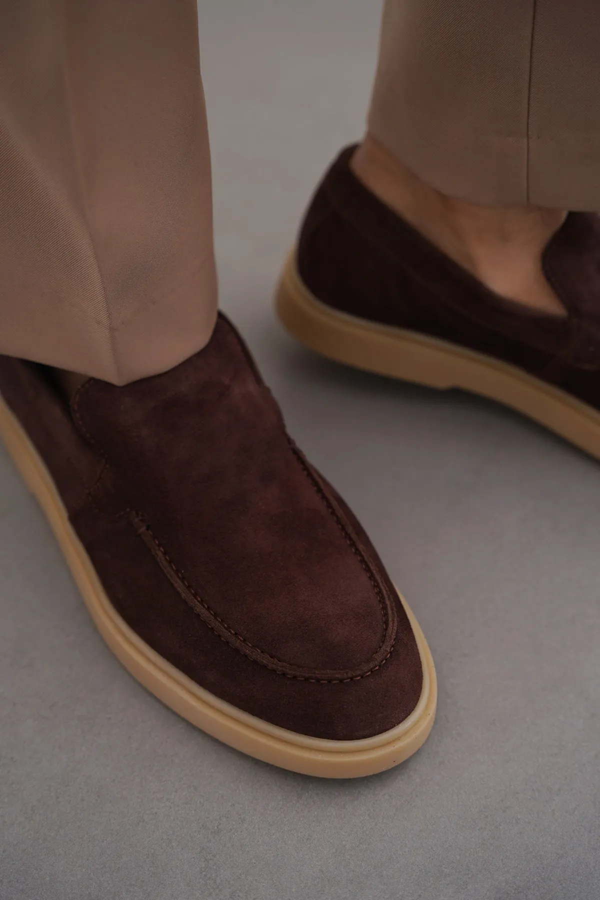 SUEDE LEATHER LOAFERS Low - cost Tensile Weave Technology