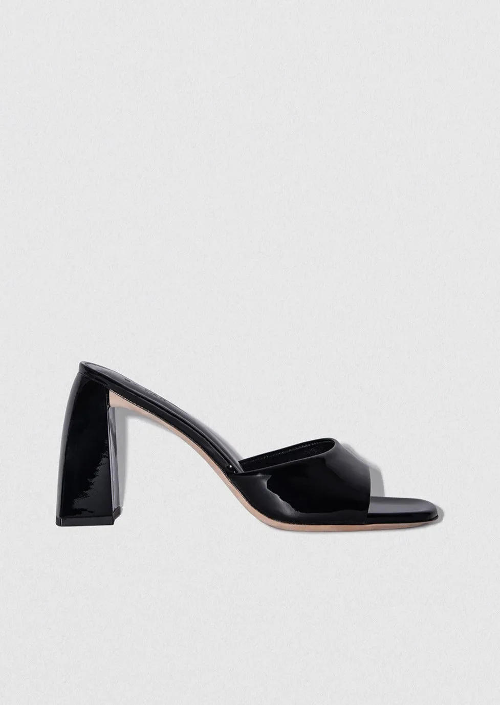 Nubuck Michele Black Patent Leather