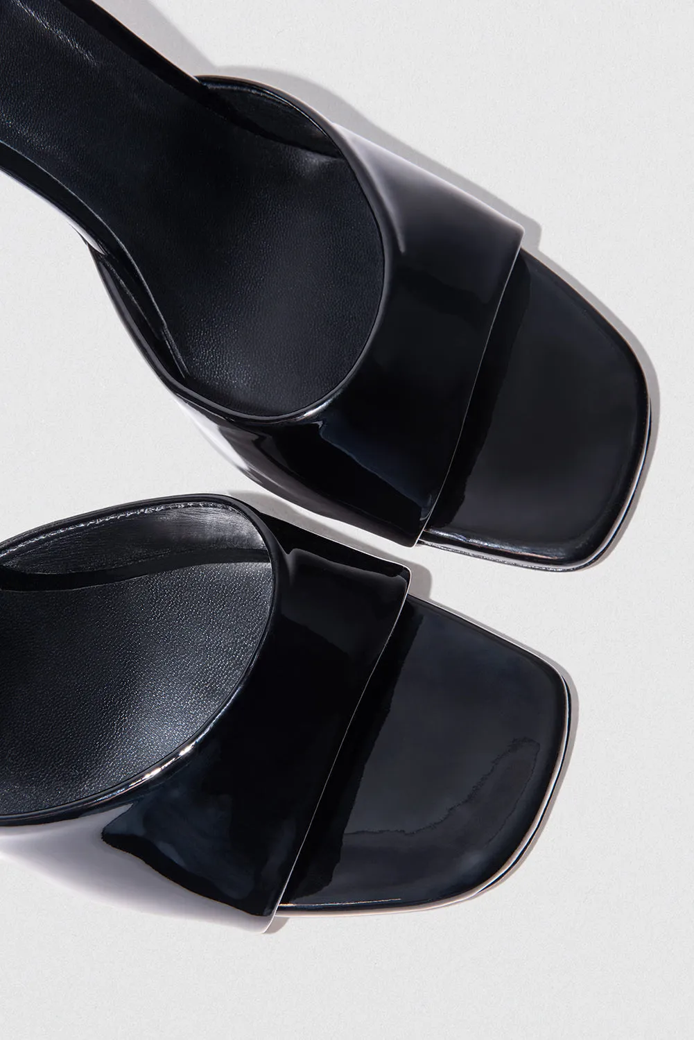 Michele Black Patent Leather animal-print