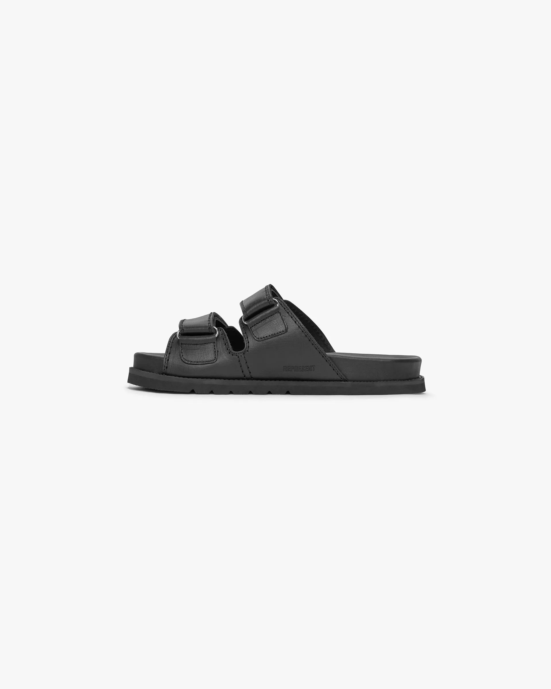 Simple Ergonomic Design Initial Sandal - Black
