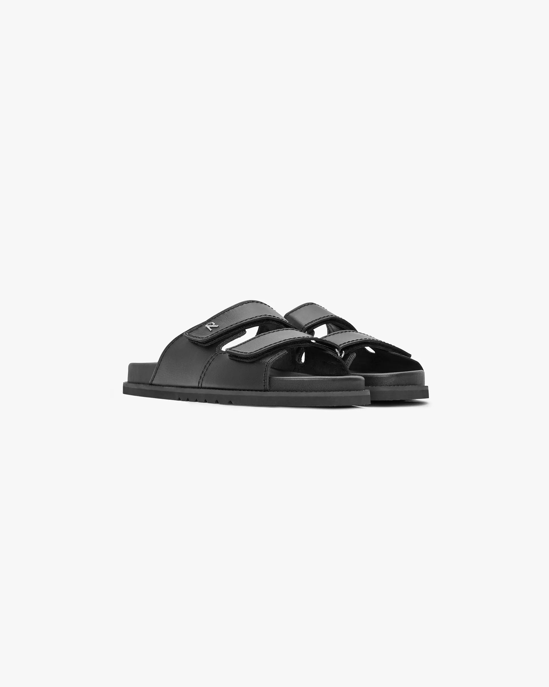 Initial Sandal - Black Bold flair variety