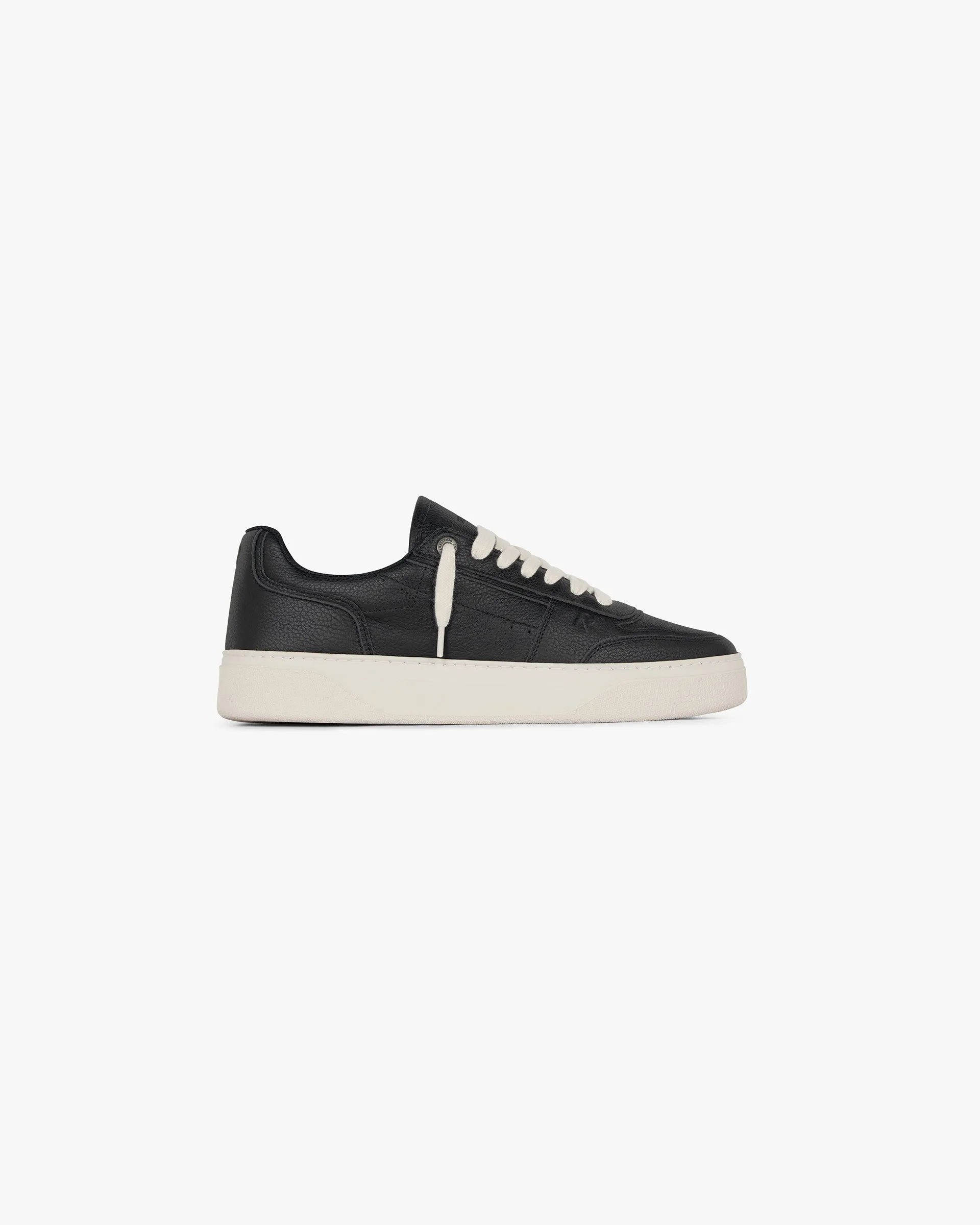 Seamless Interior Structure Initial Sneaker - Leather - Black