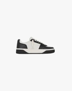 Slip-resistant fit Initial Sneaker - Leather - Black Vintage White