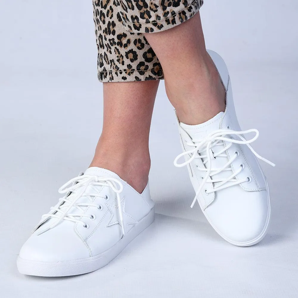Julz Vicki Leather Sneaker - White Textured Outsole