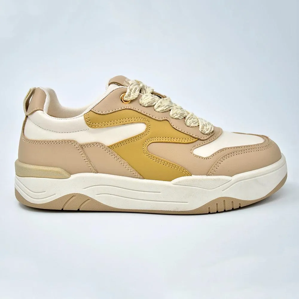 K-STAR 7 Hope Sneaker - Yelllow Brown Smooth Base Perimeter Cushioning