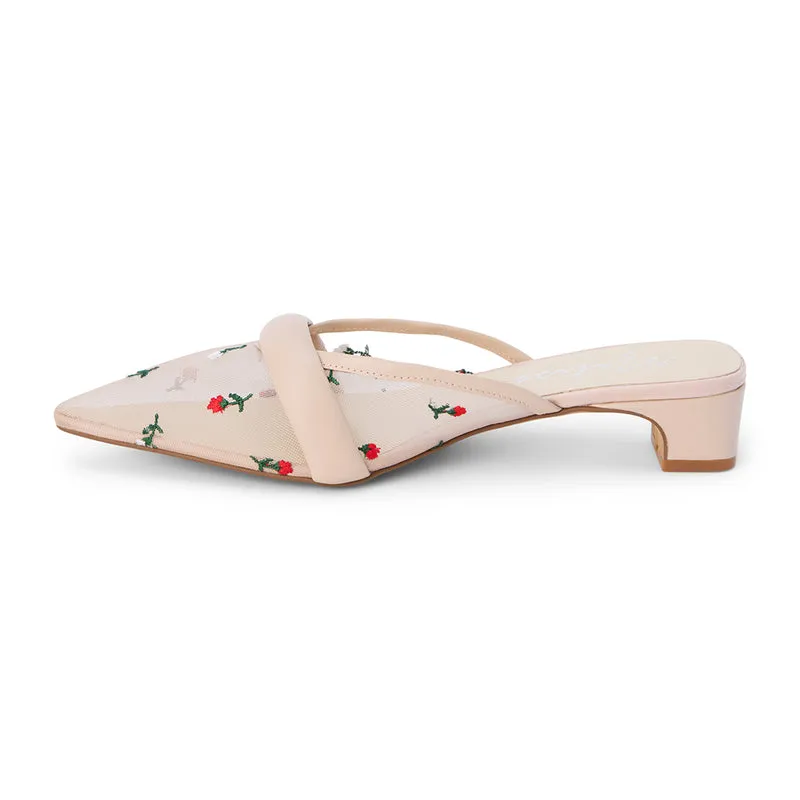 Kellan Heels - Nude Floral snowy Shock-absorbent flexibility