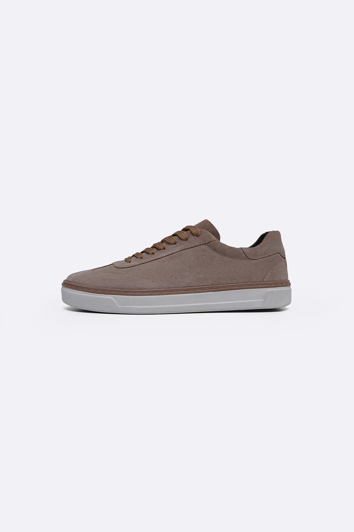 Round - toe Impact Diffusion LACE-UP LEATHER SNEAKERS