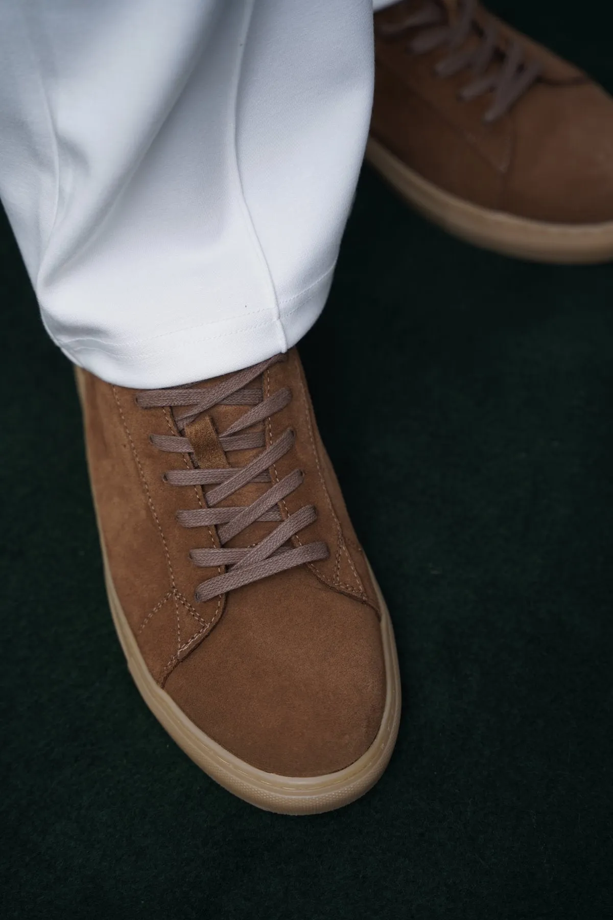 LACE-UP LEATHER SNEAKERS most fashionable