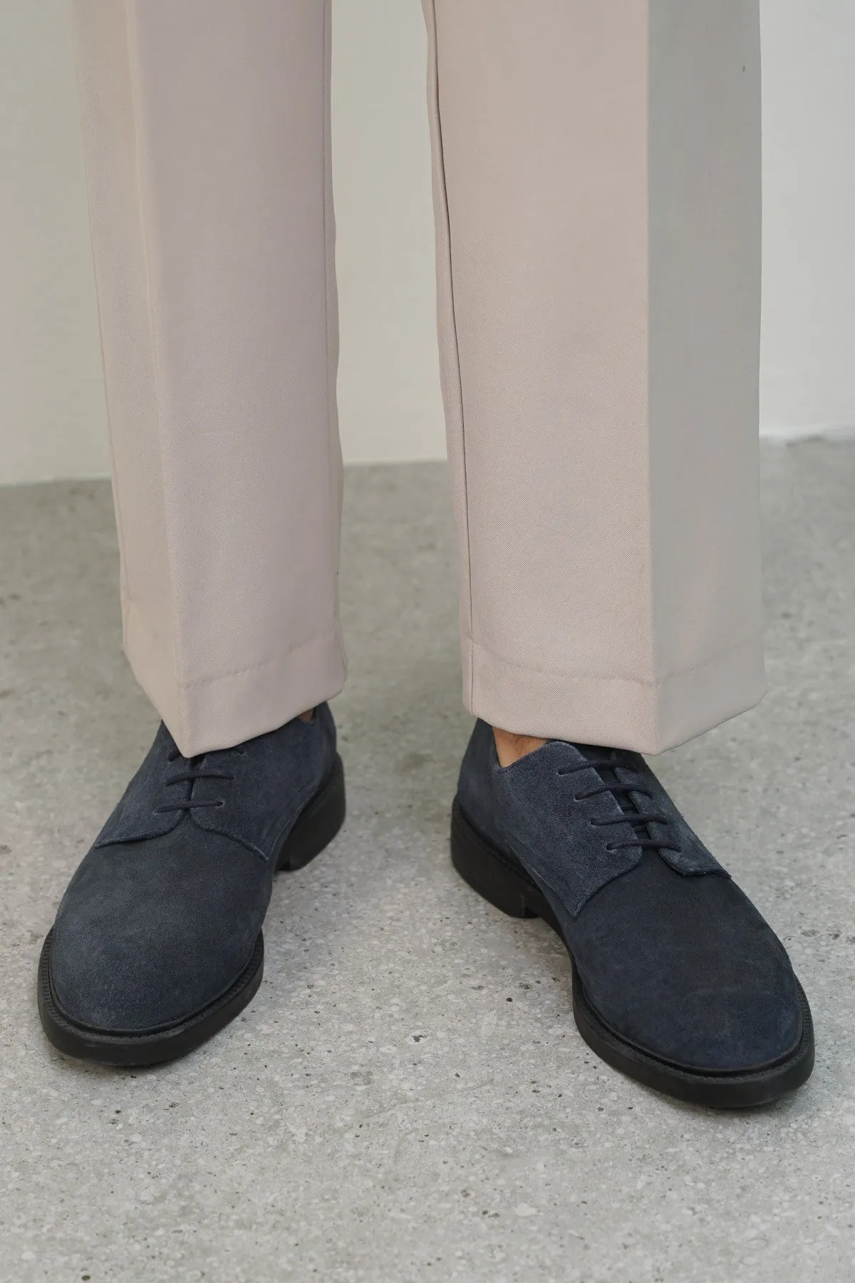 serious hikers Short - distance LEATHER DERBY SHOES