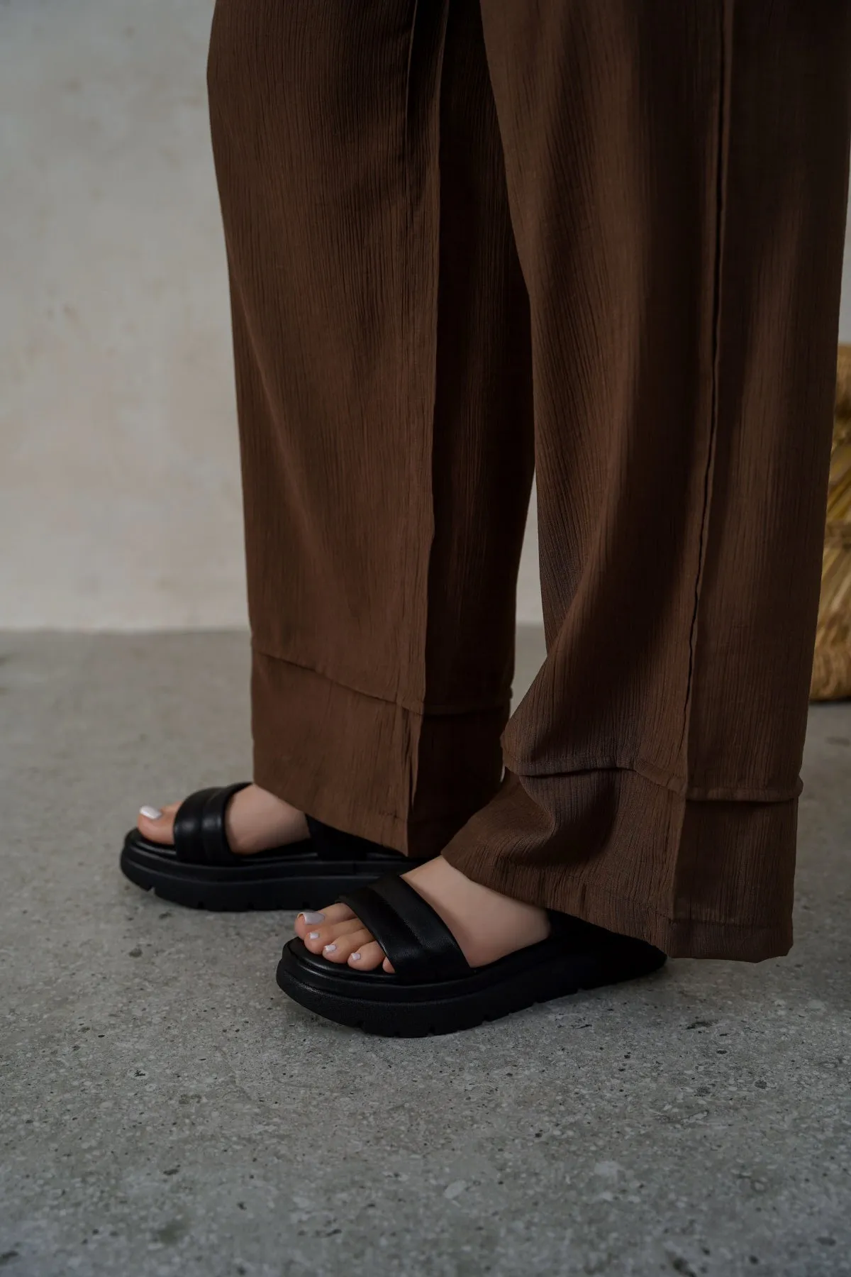 hand - washable Vegan Friendly Fabric LEATHER MAMA SANDALS