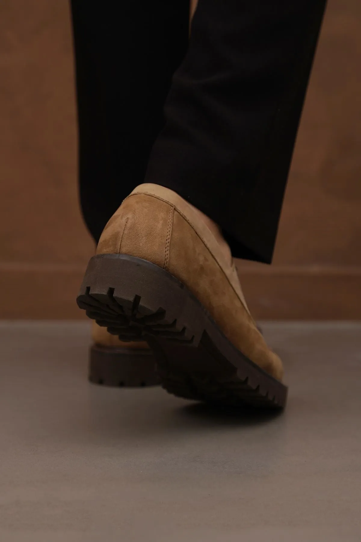 LEATHER MOC-TOE SHOES colorful