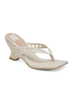 kids' shoes Nullah Wedges - Oatmeal Raffia