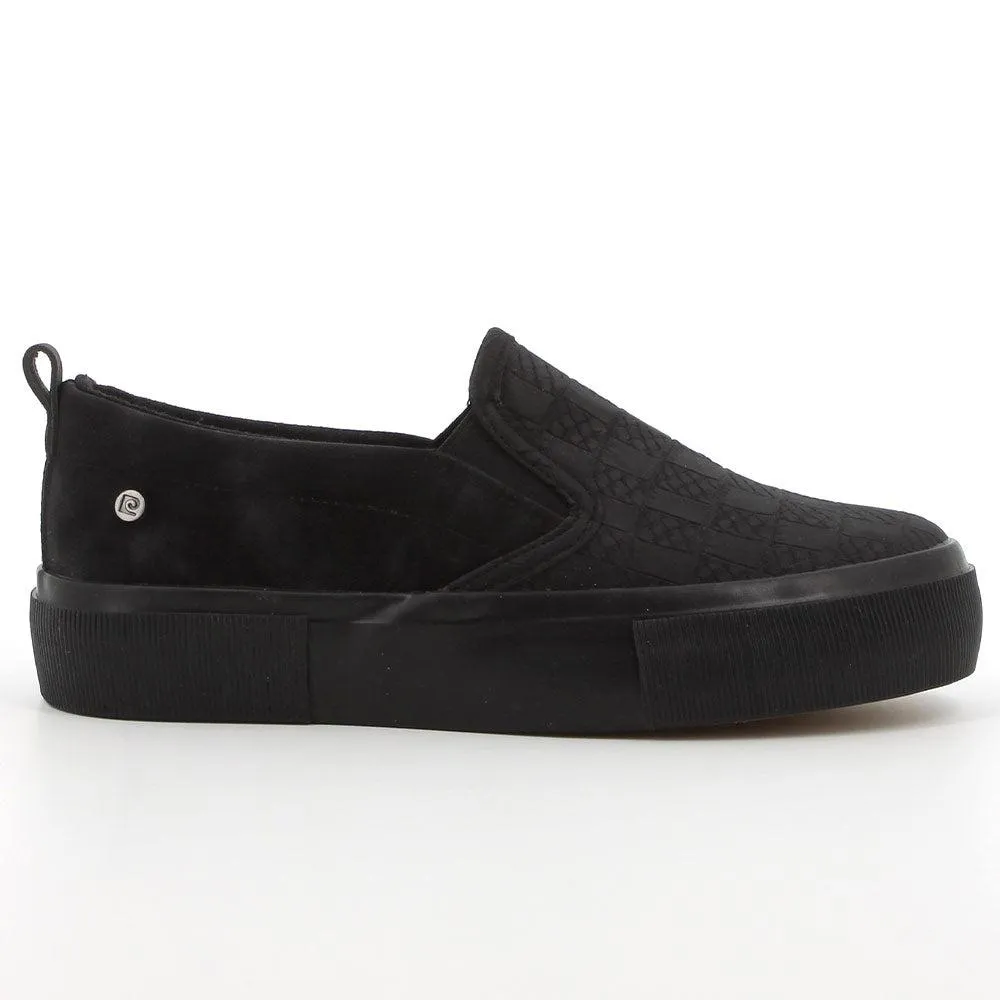 Enhanced Traction Pierre Cardin Zennon Slip-on Sneaker - Black